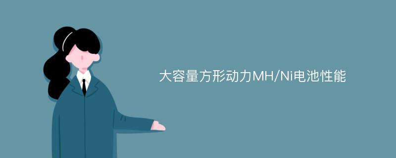 大容量方形动力MH/Ni电池性能