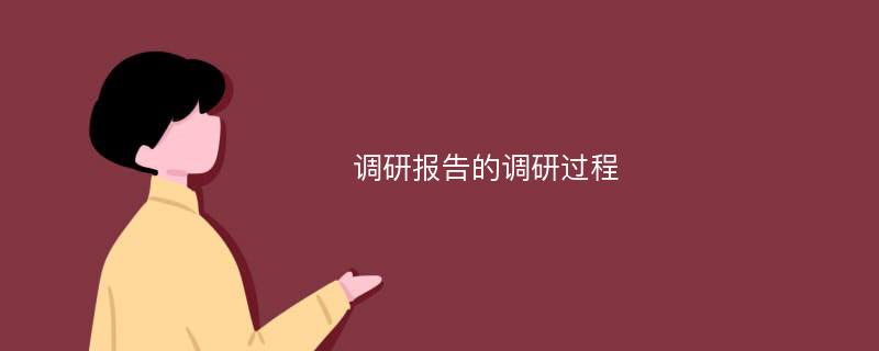 调研报告的调研过程