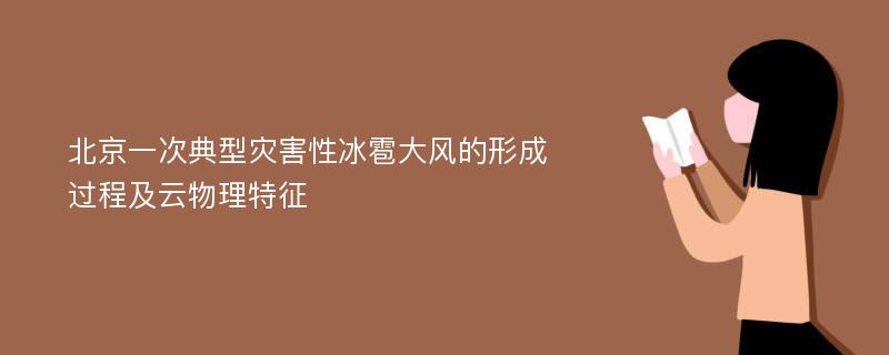 北京一次典型灾害性冰雹大风的形成过程及云物理特征